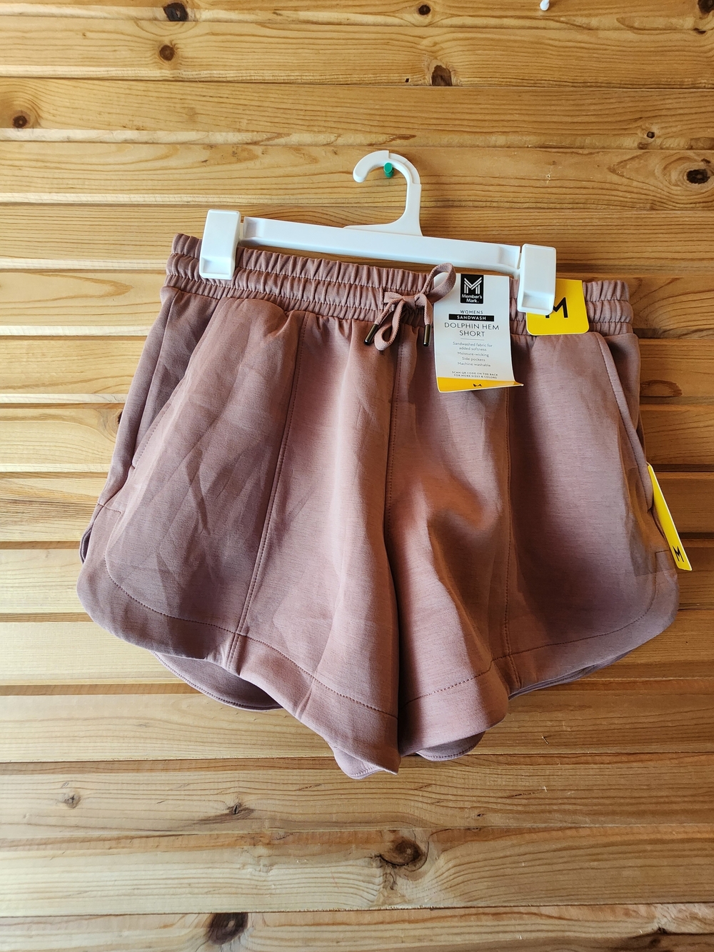 Women's Dolphin Hem Athletic Shorts — Mauve